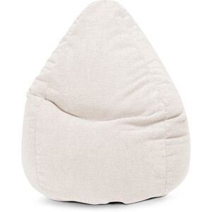 Sitting Point Pouf poire XL d'intérieur fourrure douce beige 70x110cm