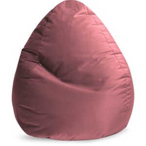 Sitting Point Pouf poire XXL d'intérieur aspect velours vieux rose 80x130cm Rose 80x130x80cm