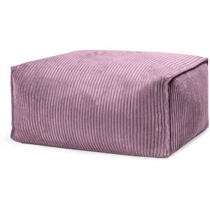 Sitting Point Pouf repose pied carre velours grosse cote mauve 55x65x35cm