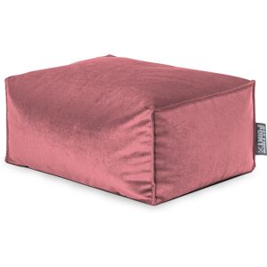 Sitting Point Repose-pied d'interieur aspect velours vieux rose 55x65x35cm