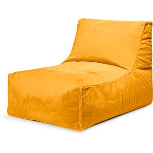 Sitting Point Pouf d'intérieur avec dossier aspect fourrure moutarde 65x100x65cm Jaune 65x100x65cm