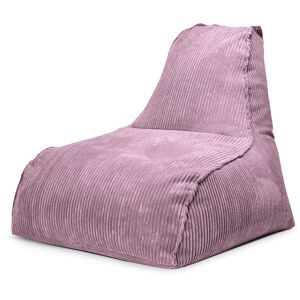 Sitting Point Pouf velours grosse cote avec dossier mauve 70x80x70cm