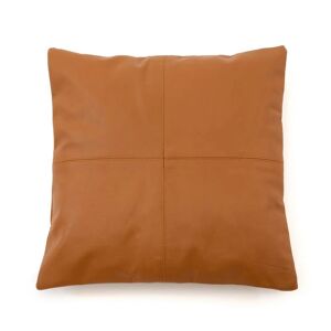 Bazar Bizar Coussin en cuir marron 40x40 Marron 40x10x40cm