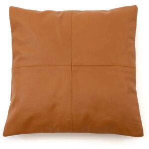 Bazar Bizar Coussin en cuir marron 40x40