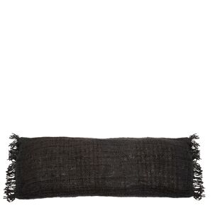 Bazar Bizar Coussin en coton noir 35x100 Noir 35x10x100cm