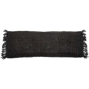 Bazar Bizar Coussin en coton noir 35x100