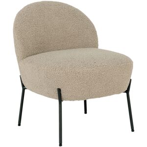 House Nordic Fauteuil en tissu bouclette et métal sable