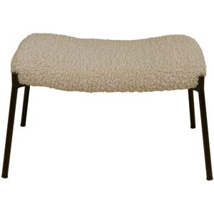 House Nordic Repose-pieds en tissu bouclette sable