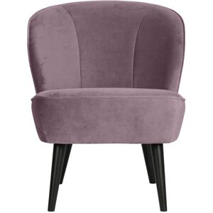 WOOOD Fauteuil velours lila