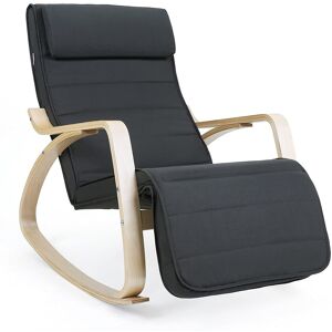 Calicosy Fauteuil a bascule avec accoudoirs et repose-pieds