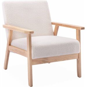 sweeek Fauteuil scandinave tissu bouclette