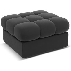 Micadoni Home Pouf en velours gris