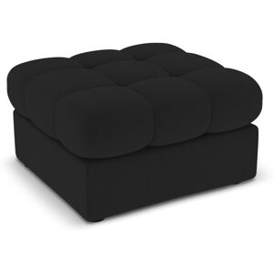 Micadoni Home Pouf en tissu structuré noir