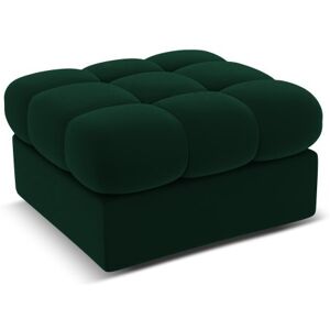 Micadoni Home Pouf en velours vert bouteille