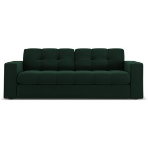 Micadoni Home Canapé 2 places en velours vert bouteille Vert 162x72x90cm