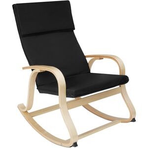 Fauteuil à bascule Avec des accoudoirs, cadre en bois de bouleau noir