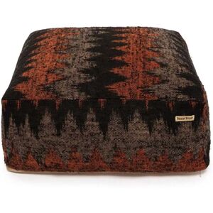 Bazar Bizar Pouf en coton noir orange