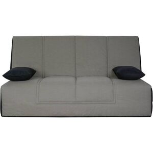 Relaxima Banquette CC HOUSTON 130x190, matelas Simmons, coton gris