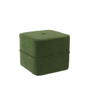 Light & Living Pouf vert boucle 40x40x35cm