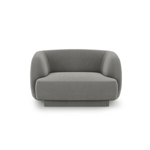 Micadoni Home Fauteuils en tissu velours gris clair