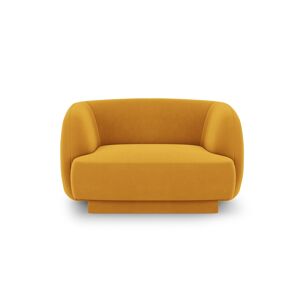 Micadoni Home Fauteuils en tissu velours jaune