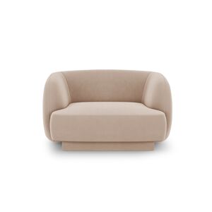 Micadoni Home Fauteuils en tissu velours cappuccino