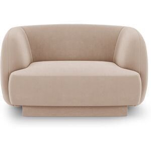 Micadoni Home Fauteuils en tissu velours cappuccino - Publicité