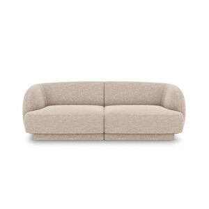 Micadoni Home Canapé 2 places en tissu chenille beige Beige 184x74x85cm