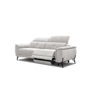 Courtois Laville Canape droit 3 places avec une relax electrique a droite beige clair Beige 203x80x108cm