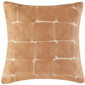 Madura Housse de coussin en Coton Naturel et terracotta 40x40 cm