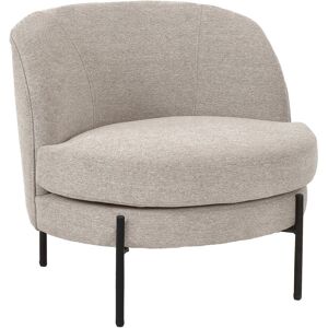 Pomax Fauteuil rond style moderne en tissu beige Beige 68x70x73cm