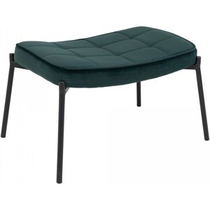 Meubles & Design Repose-pieds en velours vert pieds métal noir vert Vert 61x36x41cm