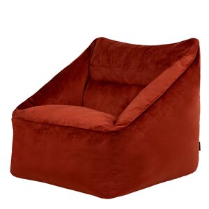 Icon Pouf fauteuil velours terracotta orange