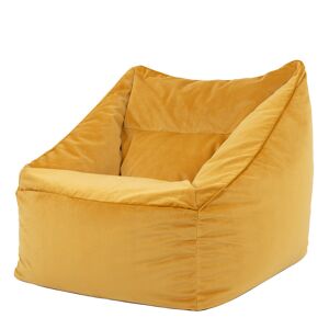 Icon Pouf fauteuil velours jaune ocre Jaune 88x73x100cm