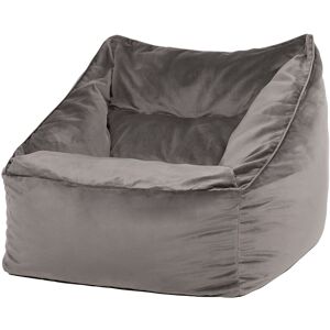 Icon Pouf fauteuil velours gris anthracite Gris 88x73x100cm