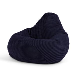 Icon Pouf enfant inclinable velours côtelé bleu marine