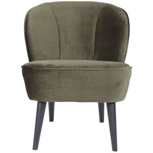 WOOOD Fauteuil en velour vert Vert 59x71x70cm