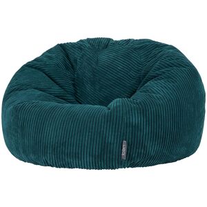 Icon Pouf velours côtele bleu canard