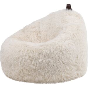 Icon Pouf fausse fourrure beige Blanc 87x73x87cm