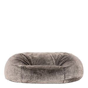 Icon Pouf geant canape fausse fourrure gris loup