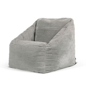 Icon Pouf enfant velours côtelé gris clair