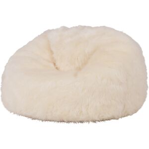 Icon Pouf enfant fausse fourrure beige Blanc 64x70x64cm