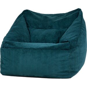 Icon Pouf fauteuil velours côtelé bleu canard