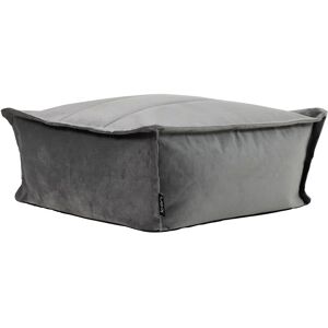 Icon Pouf velours gris anthracite