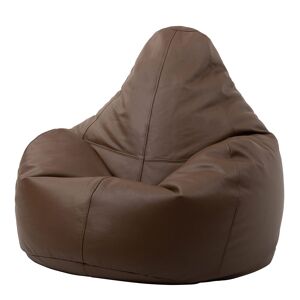 Icon Pouf inclinable cuir marron chocolat