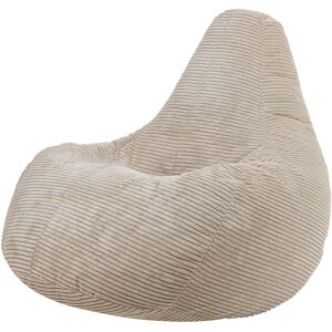 Icon Pouf inclinable velours côtelé beige galet Beige 84x73x90cm