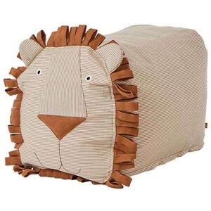 Pouf enfant marron en coton H44x50x44cm