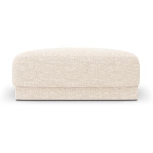 Micadoni Home Pouf 1 place en tissu chenille beige clair Beige 85x42x85cm