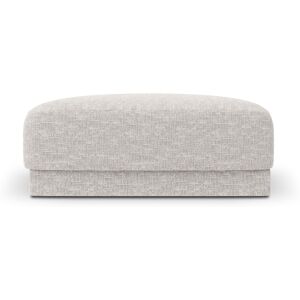 Micadoni Home Pouf 1 place en tissu chenille gris clair Gris 85x42x85cm