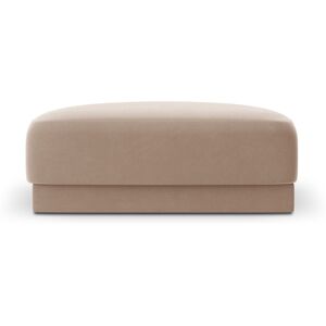 Micadoni Home Pouf 1 place en tissu velours cappuccino Marron 85x42x85cm